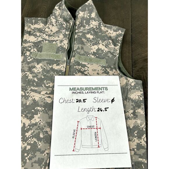Massif Elements Military ACU Digital Camo Free IWO Vest Size Small Long EUC - Picture 5 of 6